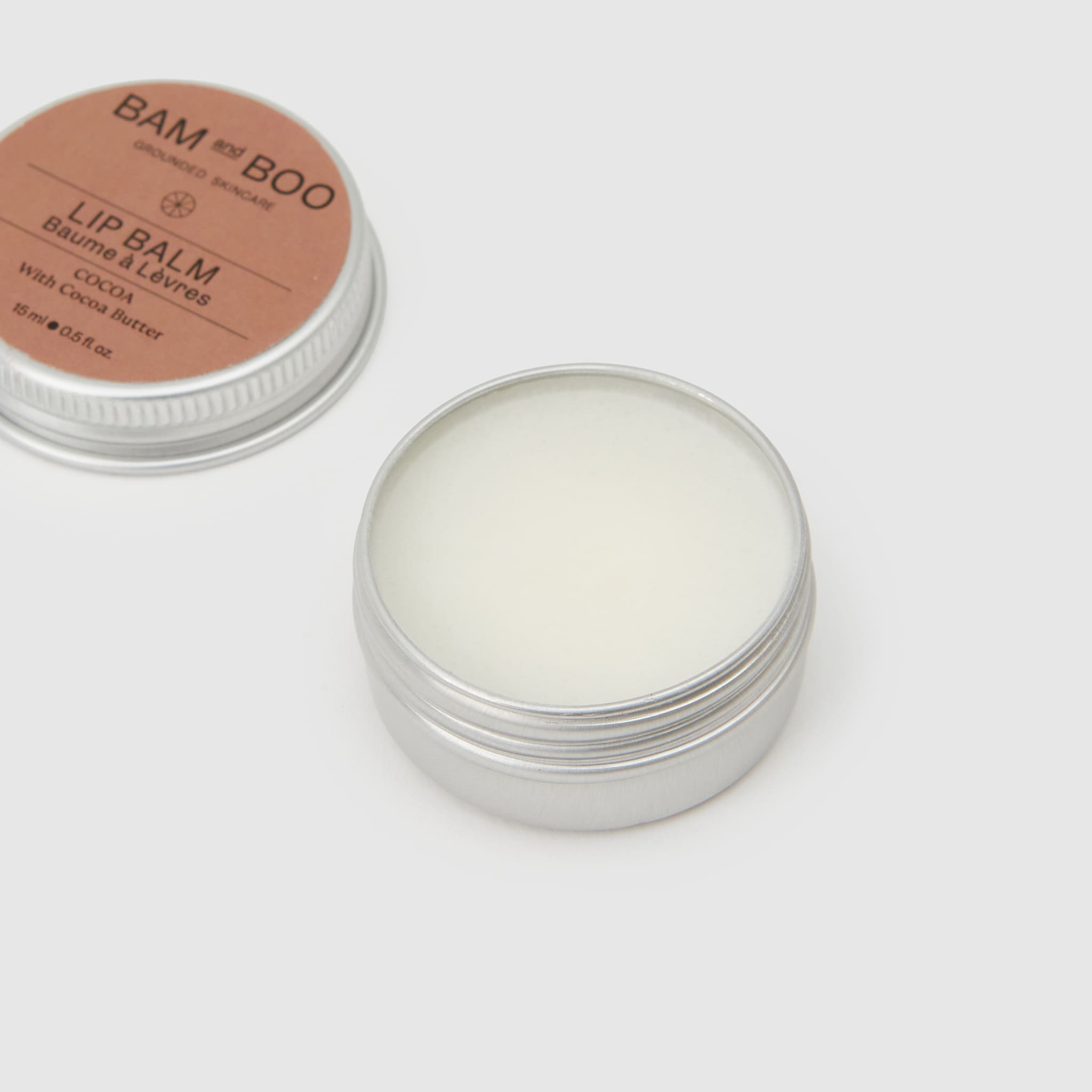 Lip Balm - Cocoa Flavour - Pack Shot Product - BAMandBOO Grounded Skincare Azores