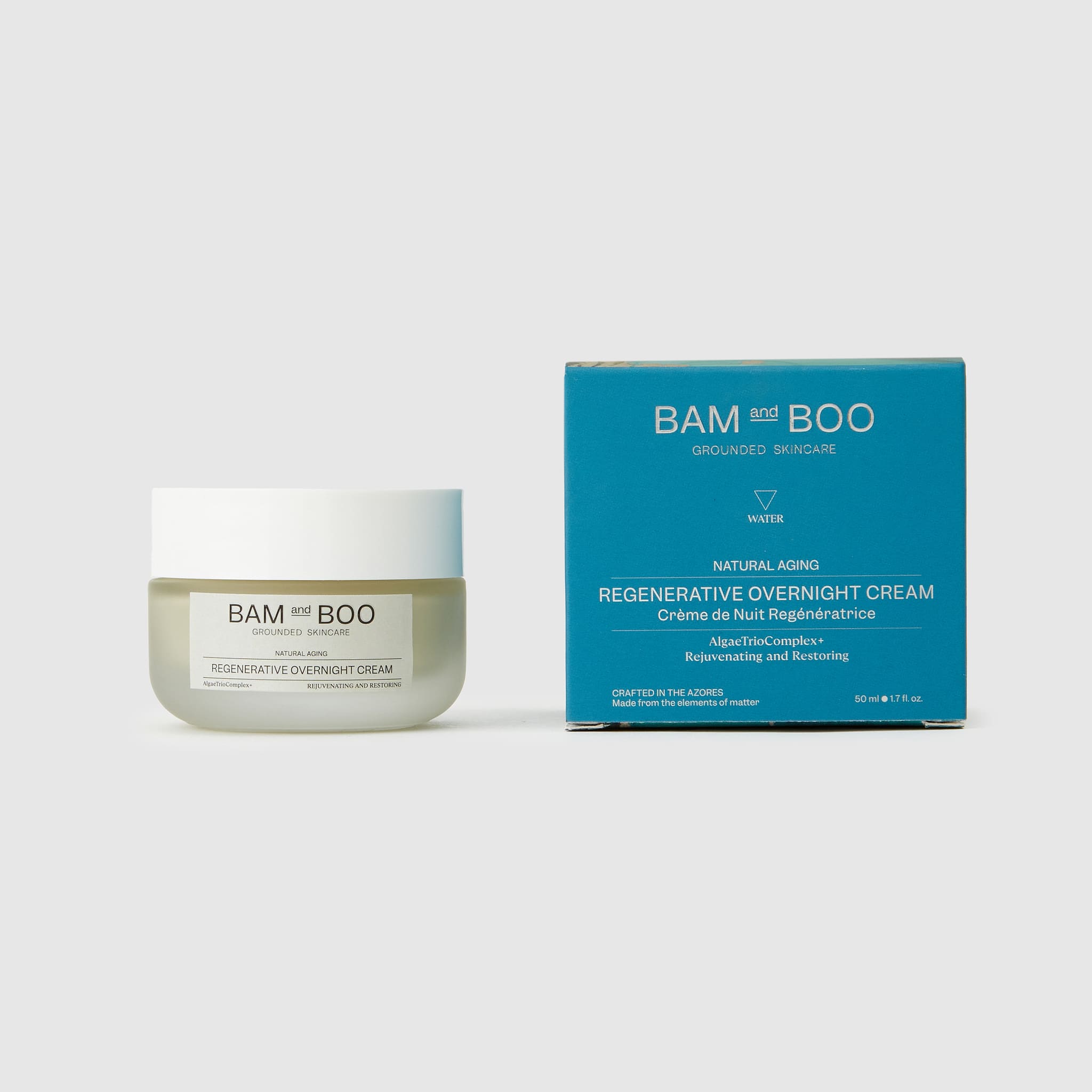 Regenerative Overnight Cream - Pack Shot Product Packaging - BAMandBOO Grounded Skincare Azores