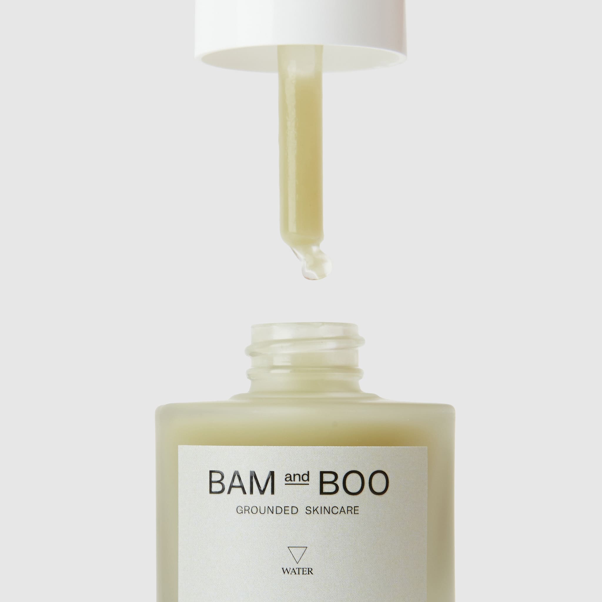 Vital Serum - Pack Shot Product Open Dropper Detail - BAMandBOO Grounded Skincare Azores