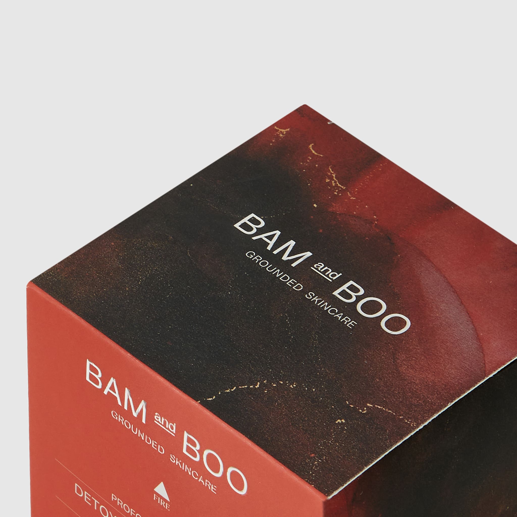 Volcanic Basalt Face Scrub - Pack Shot Packaging Detail - BAMandBOO Grounded Skincare Azores