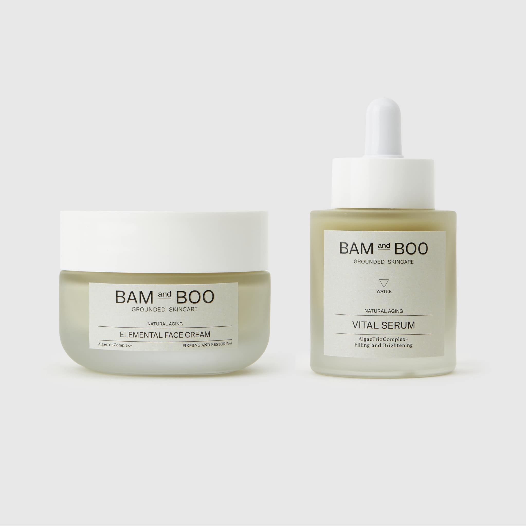 Elemental Cream and Vital Serum Set - BAMandBOO Grounded Skincare Azores